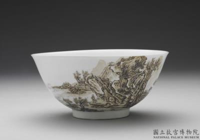 图片[3]-Bowl with ink landscape in falangcai painted enamels, Qing dynasty, Yongzheng reign 1723-1735-China Archive